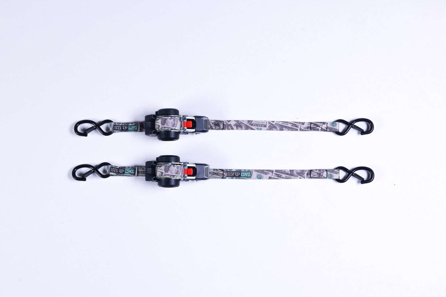 Strap Onz™ 25mm x 3m Retractable Ratchet Straps - 2 Pack