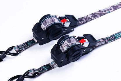 Strap Onz™ 25mm x 3m Retractable Ratchet Straps - 2 Pack
