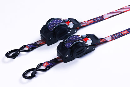 Strap Onz™ 25mm x 3m Retractable Ratchet Straps - 2 Pack