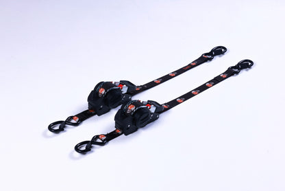 Strap Onz™ 25mm x 3m Retractable Ratchet Straps - 2 Pack